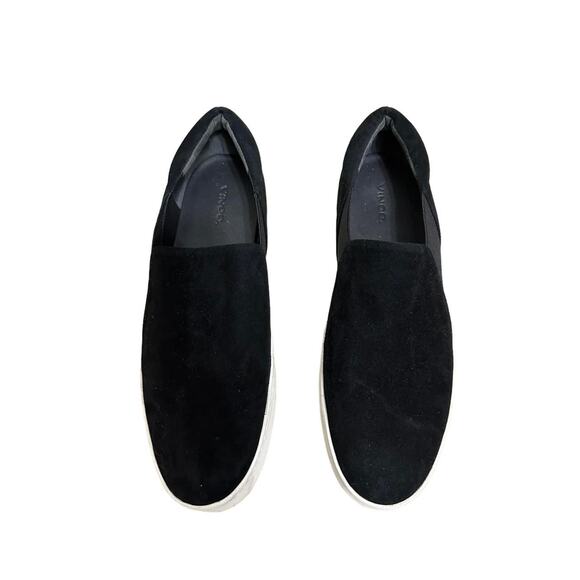 Vince Women's Black Warren Suede Slip On Platform Sneaker Size 9.5 0400010684847 - Picture 3 of 8